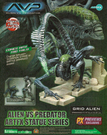 Grid Alien, Alien Vs Predator, Kotobukiya, Pre-Painted, 1/6, 4934054900459